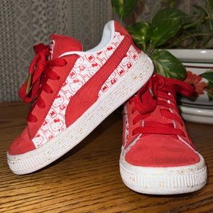 Hello Kitty x Suede Classic GS 'Bright Red'  Toddler Sneaker Size 9